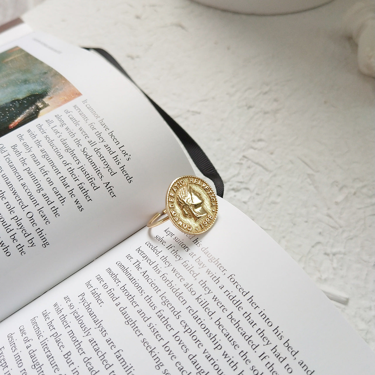 Münzring aus 925 Sterling Silber