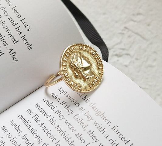 Münzring aus 925 Sterling Silber