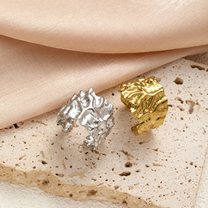 Ring Goldnugget  Edelstahl
