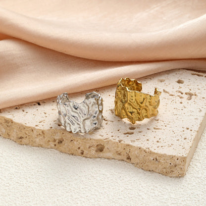 Ring Goldnugget  Edelstahl