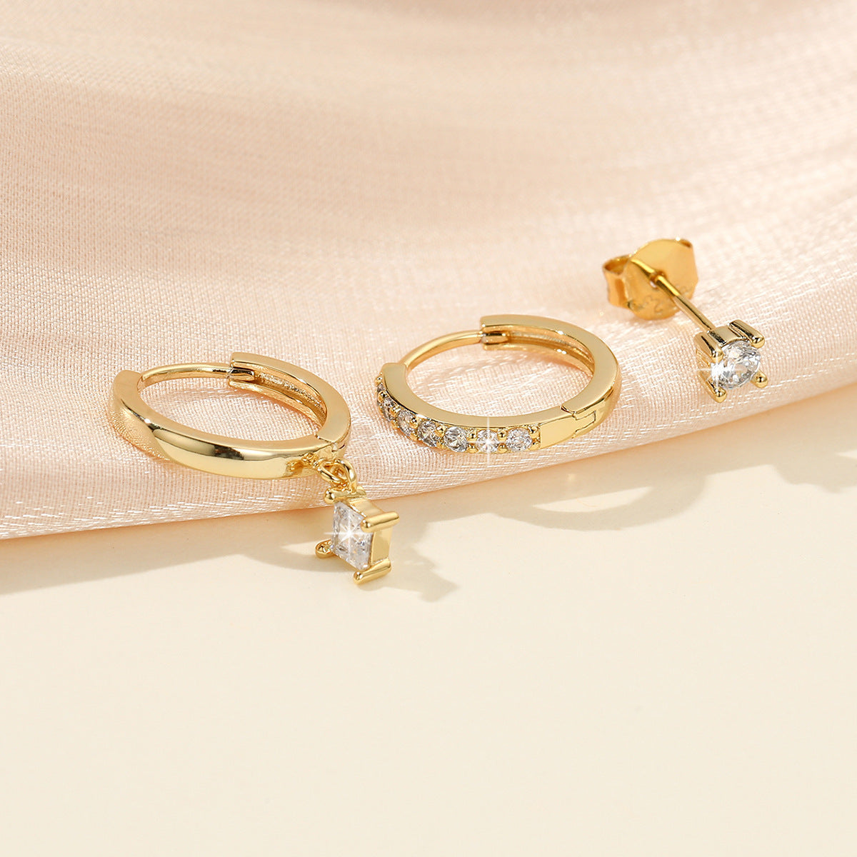 Mini Creolen Set Sterling Silber