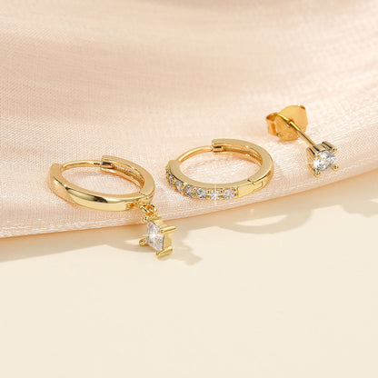 Mini Creolen Set Sterling Silber