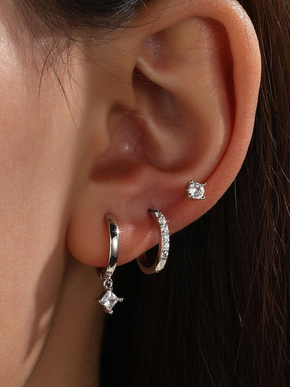 Mini Creolen Set Sterling Silber